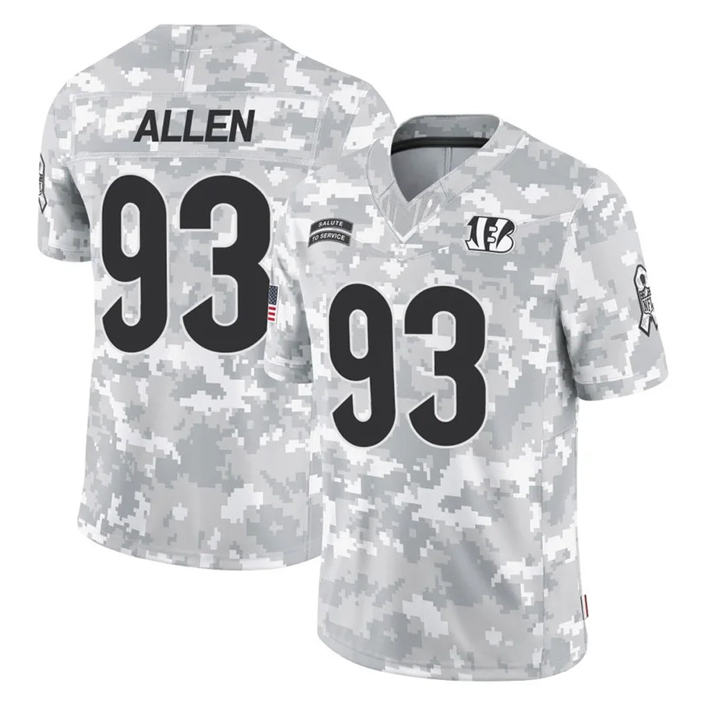 C.Bengals #93 Jonathan Allen Player Arctic Camo Salute to Service Limited ROCER Stitched Jerseys