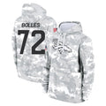 D.Broncos #72 Garett Bolles Player Arctic Camo Salute to Service Hoodies Limited Game ROCER Stitched Jerseys