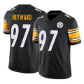 P.Steelers #97 Cameron Heyward Player Black Limited Vapor F.U.S.E. Home Game ROCER Stitched Jerseys