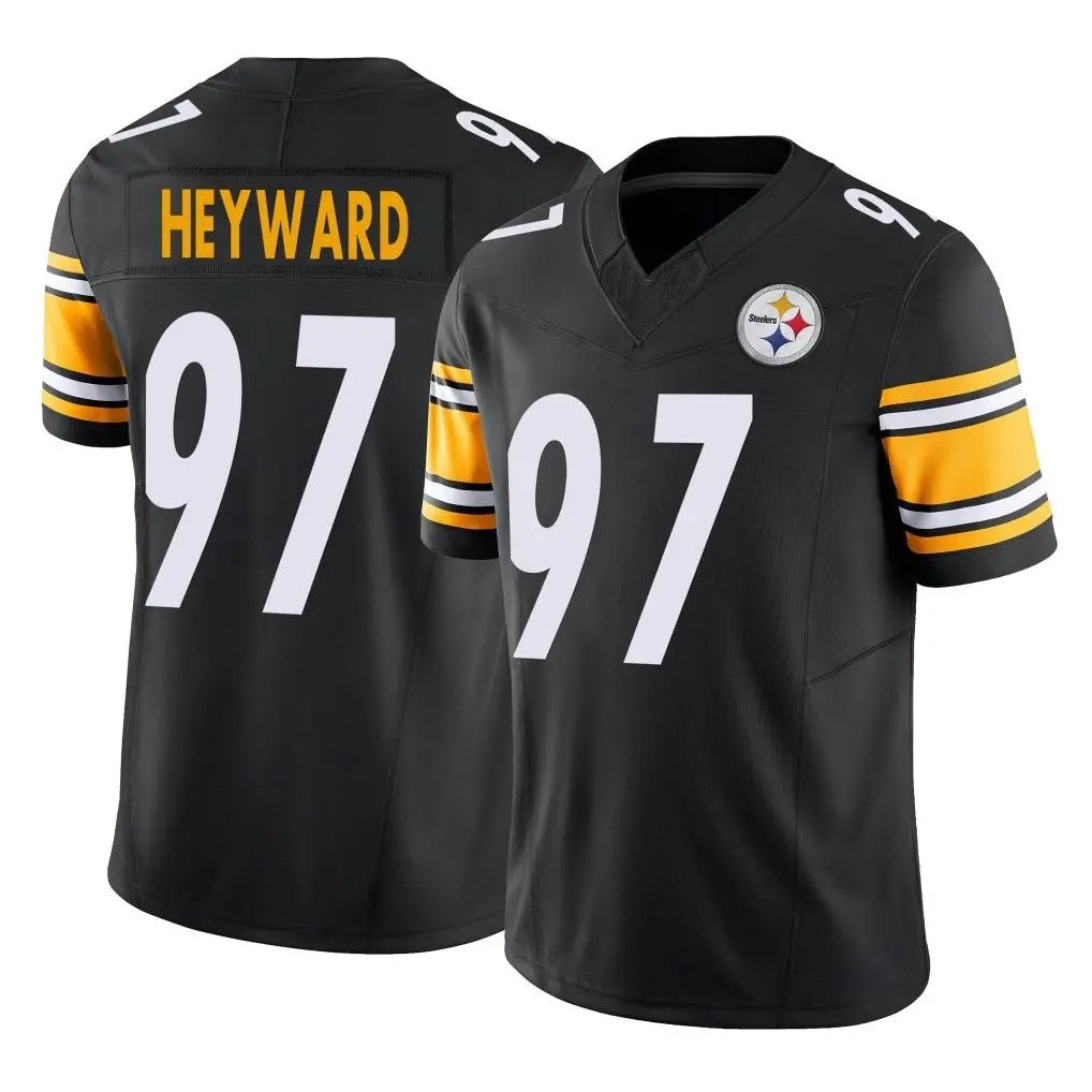 P.Steelers #97 Cameron Heyward Player Black Limited Vapor F.U.S.E. Home Game ROCER Stitched Jerseys