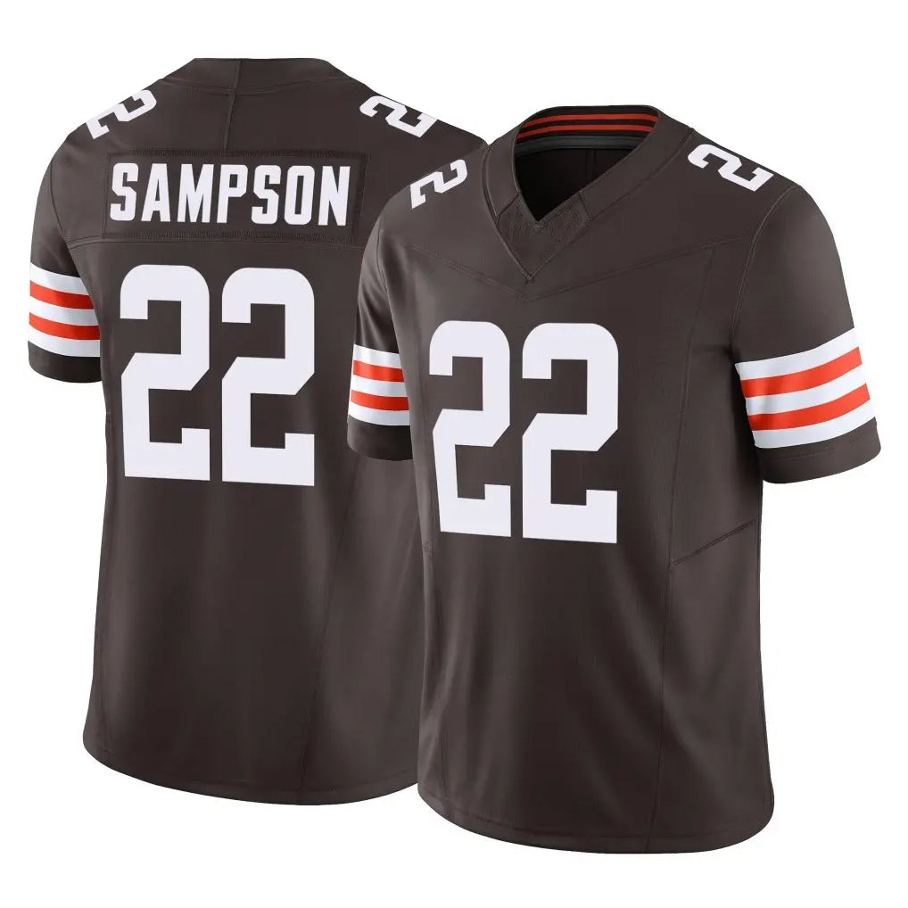 C.Browns #22 Dylan Sampson Player Brown Vapor F.U.S.E. Limited Home Game ROCER Stitched Jerseys