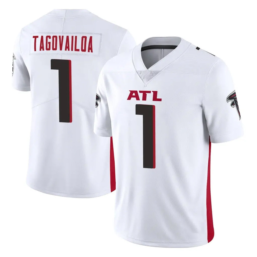 A.Falcons #1 Tua Tagovailoa Player White Vapor Untouchable Limited Home Game ROCER Stitched Jerseys