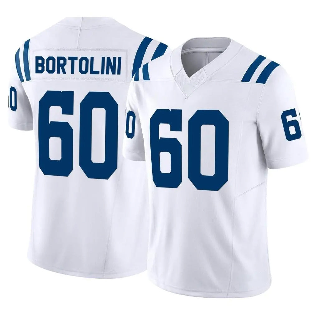 IN.Colts #60 Tanor Bortolini Player White Limited Vapor F.U.S.E. Home Game ROCER Stitched Jerseys
