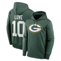GB.Packers #10 Jordan Love Player Green Pullover Hoodies Limited ROCER Stitched Jerseys