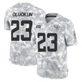 J.Jaguars #23 Foyesade Oluokun Player Arctic Camo Salute To Service Limited Game ROCER Stitched Jerseys