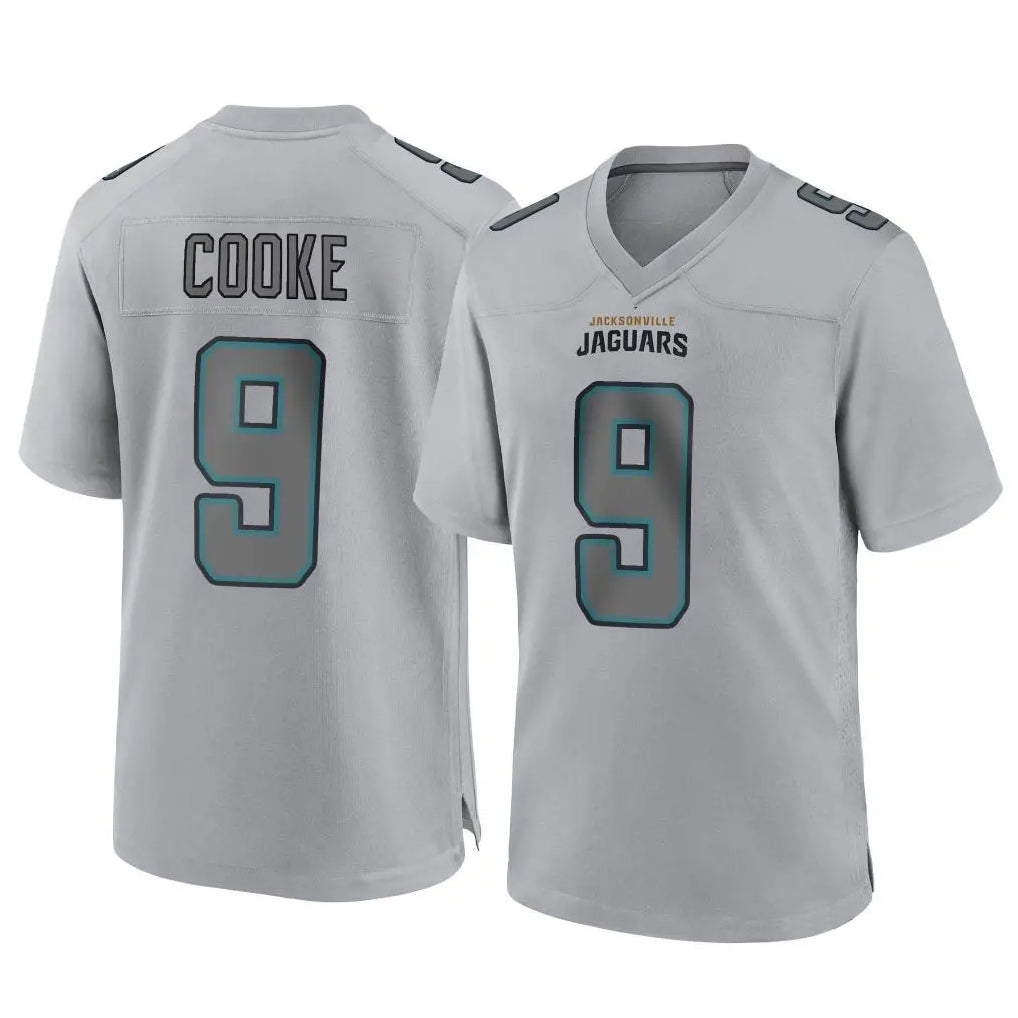 J.Jaguars #9 Logan Cooke Player Gray Atmosphere Fashion Home Game ROCER Stitched Jerseys