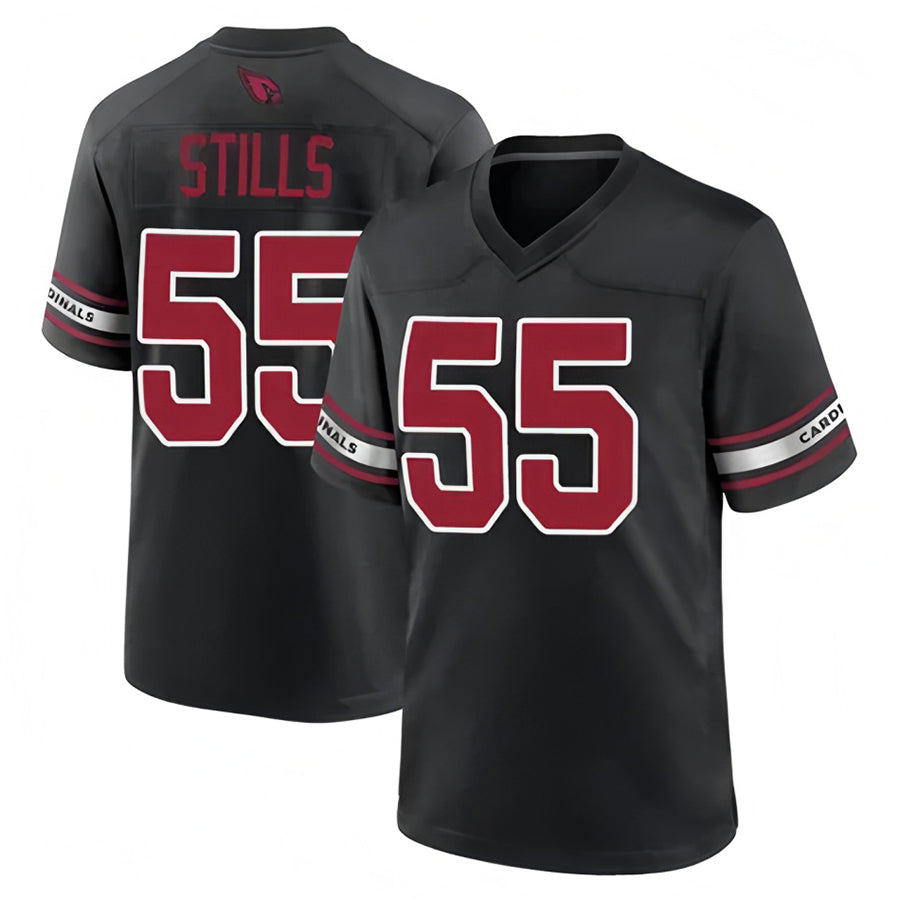 A.Cardinals #55 Dante Stills Player Black Home Game ROCER Stitched Jerseys