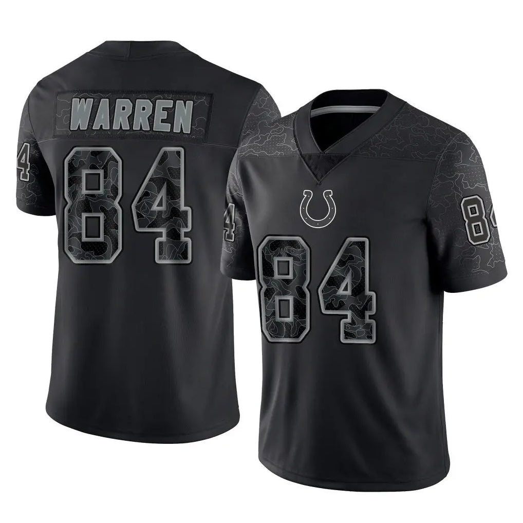 IN.Colts #84 Tyler Warren Player Black Reflective Limited Game ROCER Stitched Jerseys