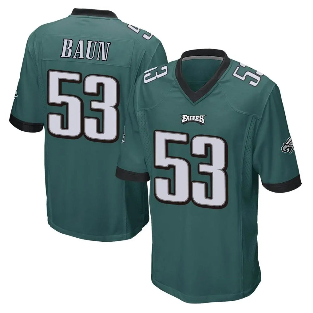 P.Eagles #53 Zack Baun Player Team Color Green Home Game ROCER Stitched Jerseys
