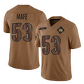 C.Bengals #53 Boye Mafe Player Brown Salute to Service Limited ROCER Stitched Jerseys