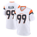 D.Broncos #99 Zach Allen Player White Home Game ROCER Stitched Jerseys