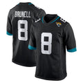 J.Jaguars #8 Mark Brunell?Player Black Home Game ROCER Stitched Jerseys