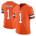 D.Broncos #1 Evan Engram Player Orange Vapor Untouchable Limited Home Game ROCER Stitched Jerseys