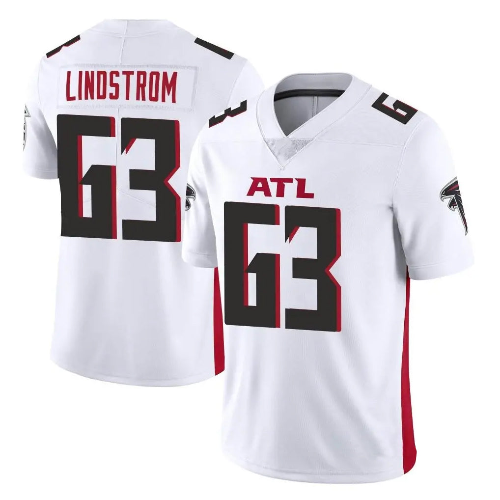 A.Falcons #63 Chris Lindstrom Player White Vapor Untouchable Limited Home Game ROCER Stitched Jerseys