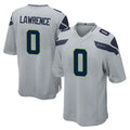 S.Seahawks #0 DeMarcus Lawrence Player Gray Home Game ROCER Stitched Jerseys