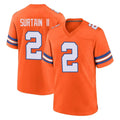 D.Broncos #2 Pat Surtain II Player Orange Alternate Collection Throwback Game ROCER Stitched Jerseys