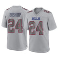 B.Bills #24 Cole Bishop Player Gray Fashion Home Game ROCER Stitched Jerseys