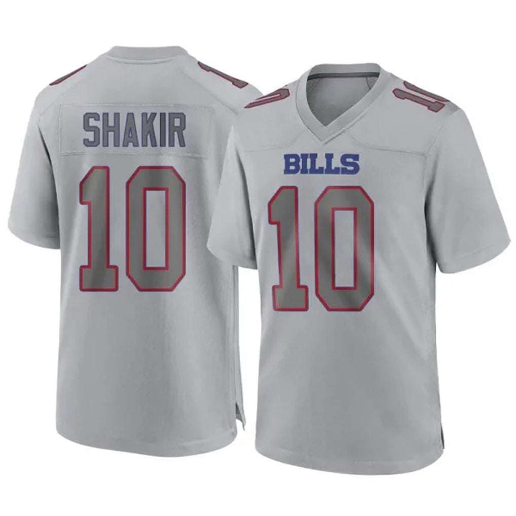 B.Bills #10 Khalil Shakir Player Gray Fashion Home Game ROCER Stitched Jerseys