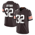 C.Browns #32 Jim Brown Player Brown Color Vapor Untouchable Limited Home Game ROCER Stitched Jerseys