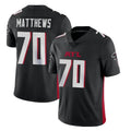 A.Falcons #70 Jake Matthews Player Black Vapor Untouchable Limited Home Game ROCER Stitched Jerseys