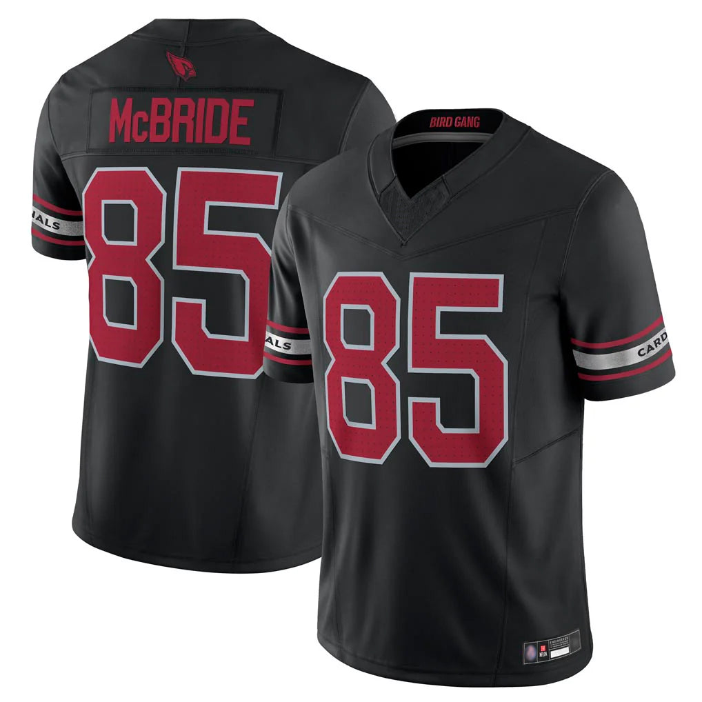 A.Cardinals #85 Trey McBride Player Black Vapor F.U.S.E. Limited Home Game ROCER Stitched Jerseys