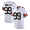 C.Browns #99 Julian Okwara Player White Vapor Untouchable Limited Home Game ROCER Stitched Jerseys