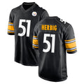P.Steelers #51 Nick Herbig Player Black Home Game ROCER Stitched Jerseys