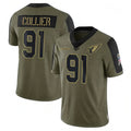 A.Cardinals #91 L.J. Collier Player Olive Salute To Service ROCER Stitched Jerseys