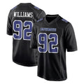 D.Cowboys #92 Quinnen Williams Player Carbon Black Fashion Home Game ROCER Stitched Jerseys