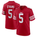 SF.49ers #5 Mike Evans Player Red Game Home ROCER Stitched Jerseys