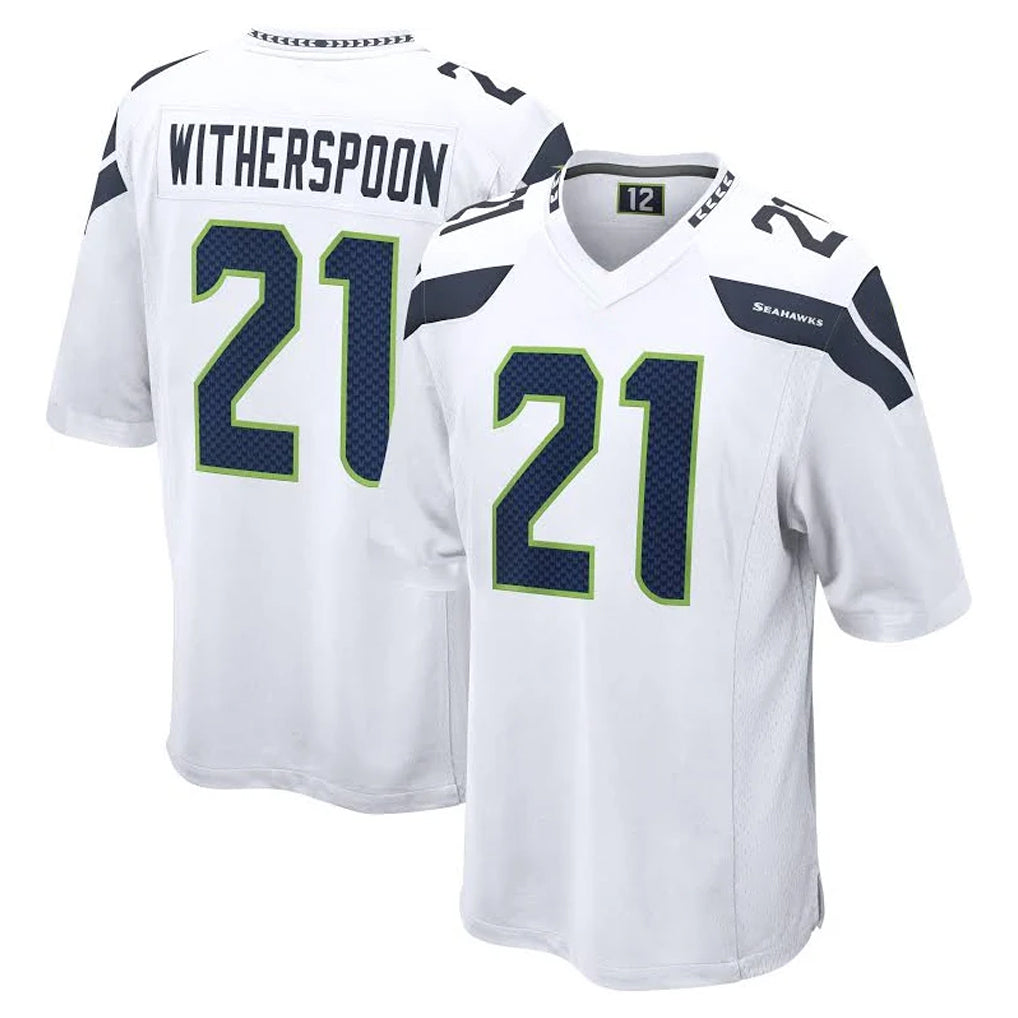 S.Seahawks #21 Devon Witherspoon Player White Home Game ROCER Stitched Jerseys