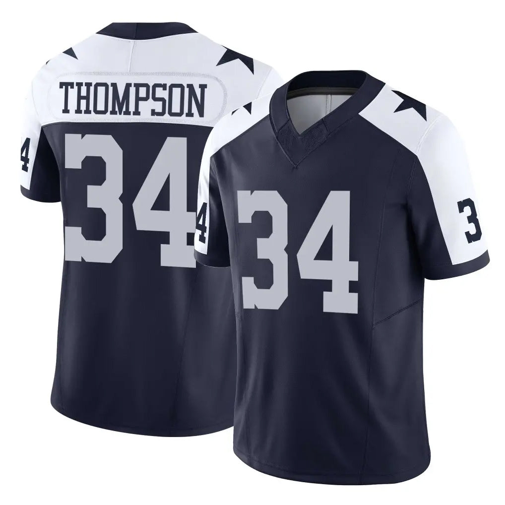 D.Cowboys #34 Jalen Thompson Player Navy-White Limited Alternate Vapor F.U.S.E. Home Game ROCER Stitched Jerseys