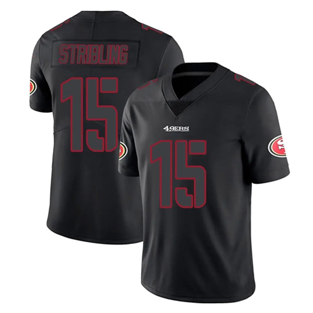SF.49ers #15 De'Zhaun Stribling Player Black Impact Limited Home Game ROCER Stitched Jerseys