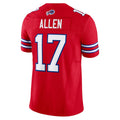 B.Bills #17 Josh Allen Player Red Vapor F.U.S.E. Limited Home Game ROCER Stitched Jerseys