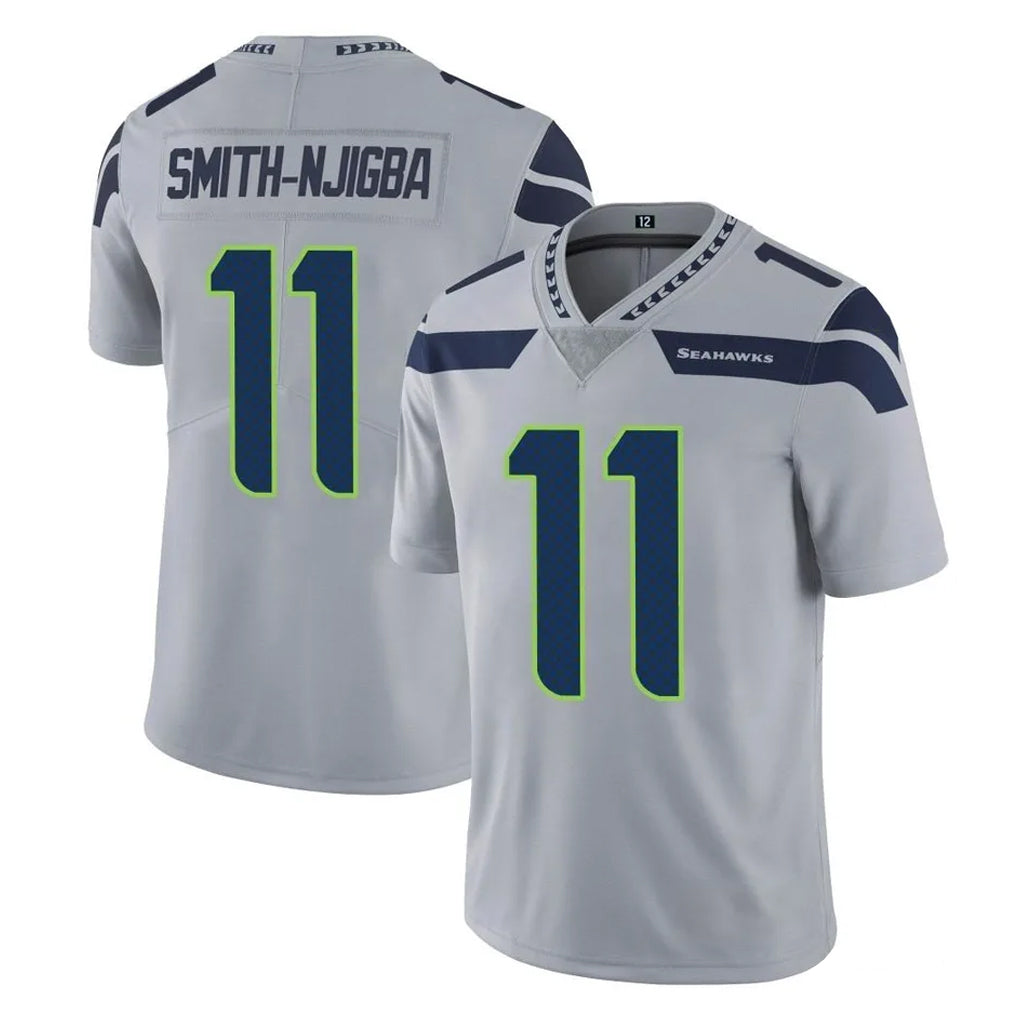 S.Seahawks #11 Jaxon Smith-Njigba Player Gray Limited Vapor Untouchable Home Game ROCER Stitched Jerseys
