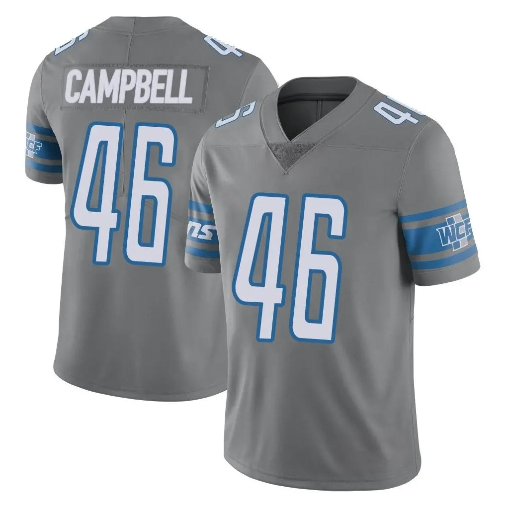 D.Lions #46 Jack Campbell Player Gray Vapor Untouchable Limited Home Game ROCER Stitched Jerseys