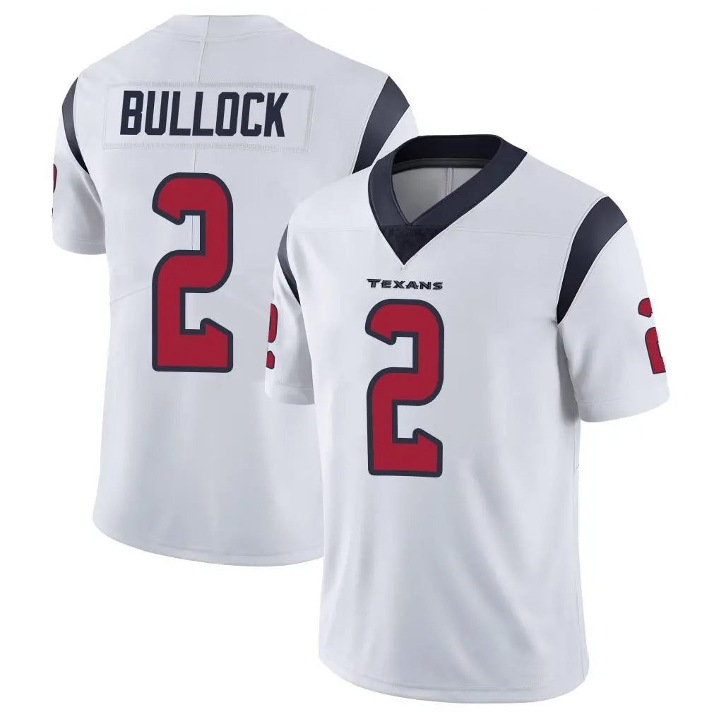 H.Texans #2 Calen Bullock Player White Limited Vapor Untouchable Home Game ROCER Stitched Jerseys