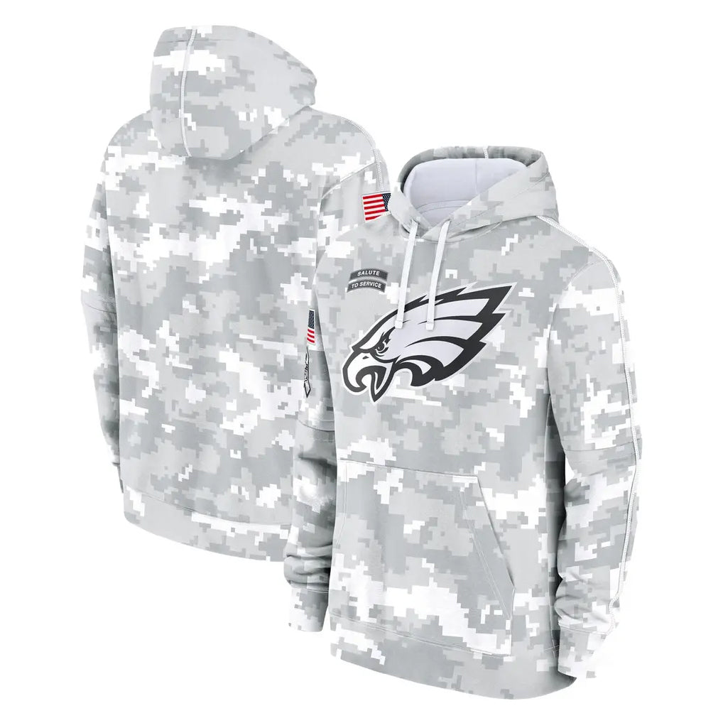 P.Eagles ## Eagles Blank Player Arctic Camo Salute to Service Pullover Hoodies Limited Game ROCER Stitched Jerseys