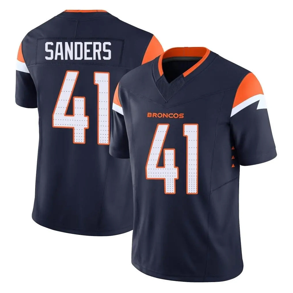 D.Broncos #41 Drew Sanders Player Navy Limited Vapor F.U.S.E. Home Game Ddoa Stitched Jerseys