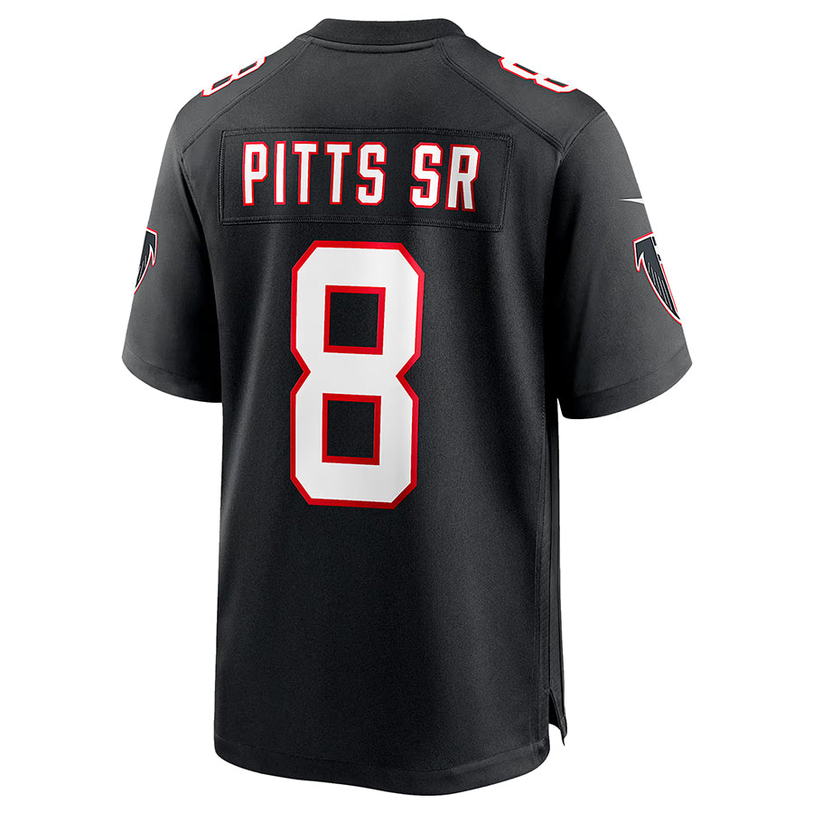 A.Falcons #8 Kyle Pitts Sr. Player Black Alternate Game ROCER Stitched Jerseys