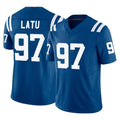 IN.Colts #97 Laiatu Latu Player Royal Limited Vapor F.U.S.E. Home Game ROCER Stitched Jerseys
