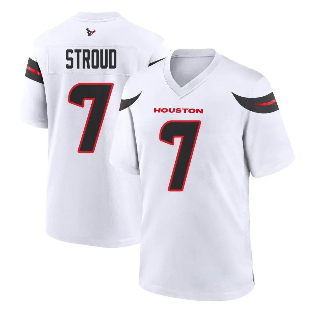 H.Texans #7 CJ Stroud Player White Home Game ROCER Stitched Jerseys