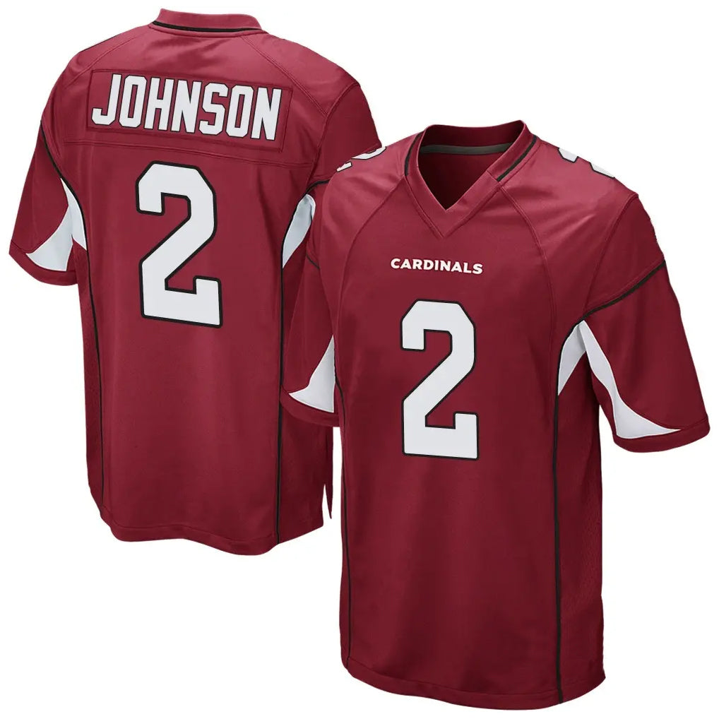 A.Cardinals #2 Will Johnson Player Cardinal Home Game ROCER Stitched Jerseys