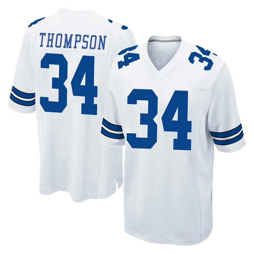 D.Cowboys #34 Jalen Thompson Player White Home Game ROCER Stitched Jerseys