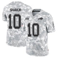 B.Bills #10 Khalil Shakir Player Arctic Camo Salute to Service Limited ROCER Stitched Jerseys