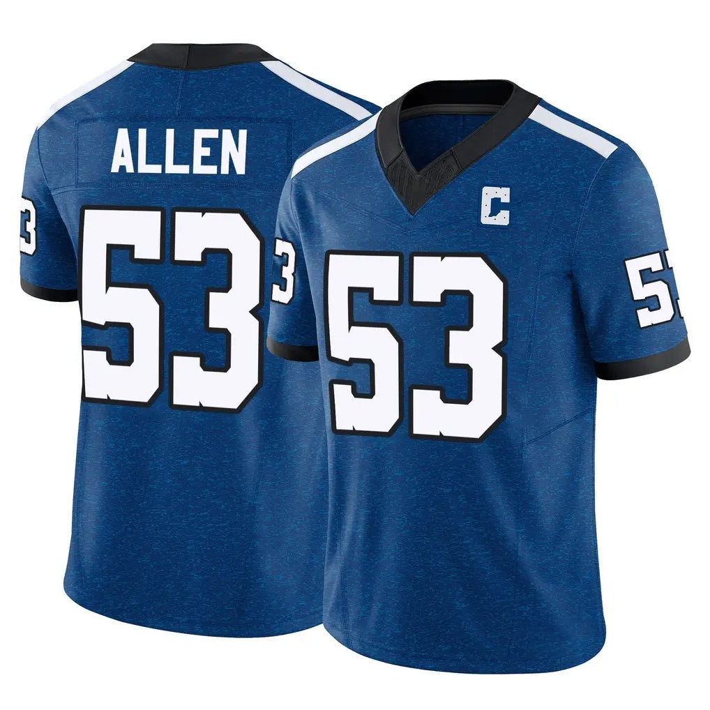 IN.Colts #53 CJ Allen Player Royal Limited Indiana Nights Alternate Vapor F.U.S.E. Home Game ROCER Stitched Jerseys