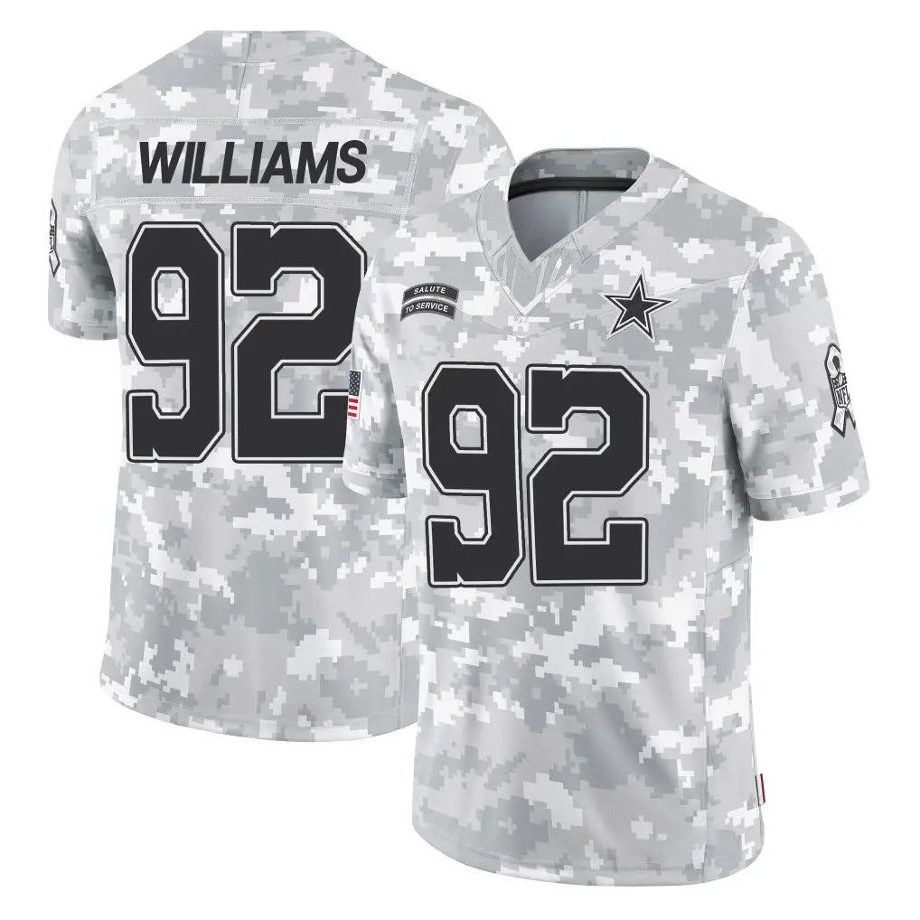 D.Cowboys #92 Quinnen Williams Player Arctic Camo Salute to Service Limited Home Game ROCER Stitched Jerseys