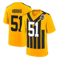 P.Steelers #51 Nick Herbig Player Gold Limited 1933 Throwback Home Game ROCER Stitched Jerseys