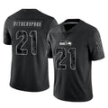 S.Seahawks #21 Devon Witherspoon Player Black Limited Reflective Home Game ROCER Stitched Jerseys