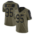 GB.Packers #95 Devonte Wyatt Player Olive Salute To Service Limited Game ROCER Stitched Jerseys